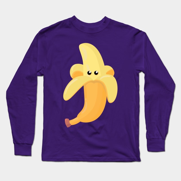 SHY BANANA Long Sleeve T-Shirt by Boulinosaure